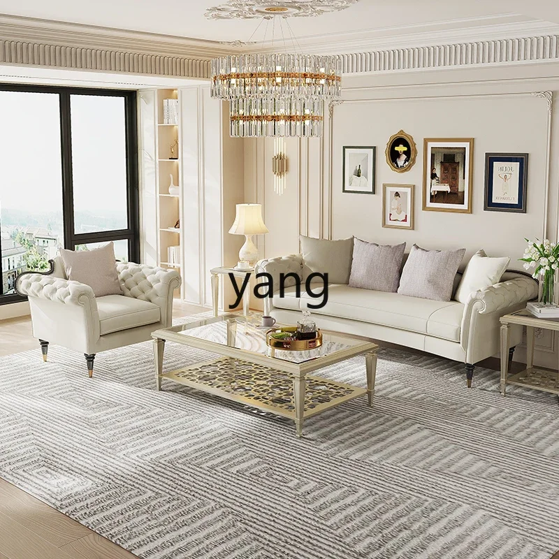 

LMM retro fabric sofa living room large flat sofa combination