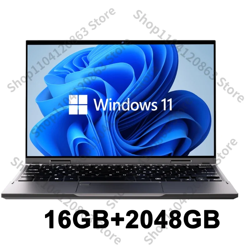 Imagem -06 - Laptop com Tela Sensível ao Toque 15 Polegadas Laptop 360 ° Flip N95 Celeron Intel Windows 11 16gb Ddr5 Também Ssd Corpo de Liga de Alumínio em