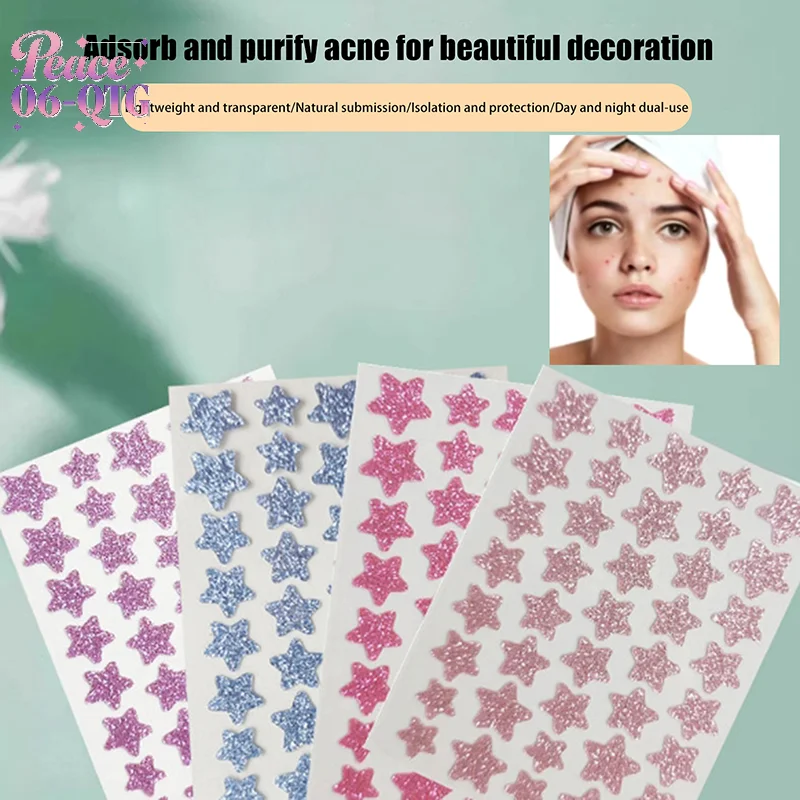 New 40Pcs Shining Star Pimple Patch Acne Colorful Invisible Acne Removal Skin Care Stickers Concealer Face Spot Beauty Makeup