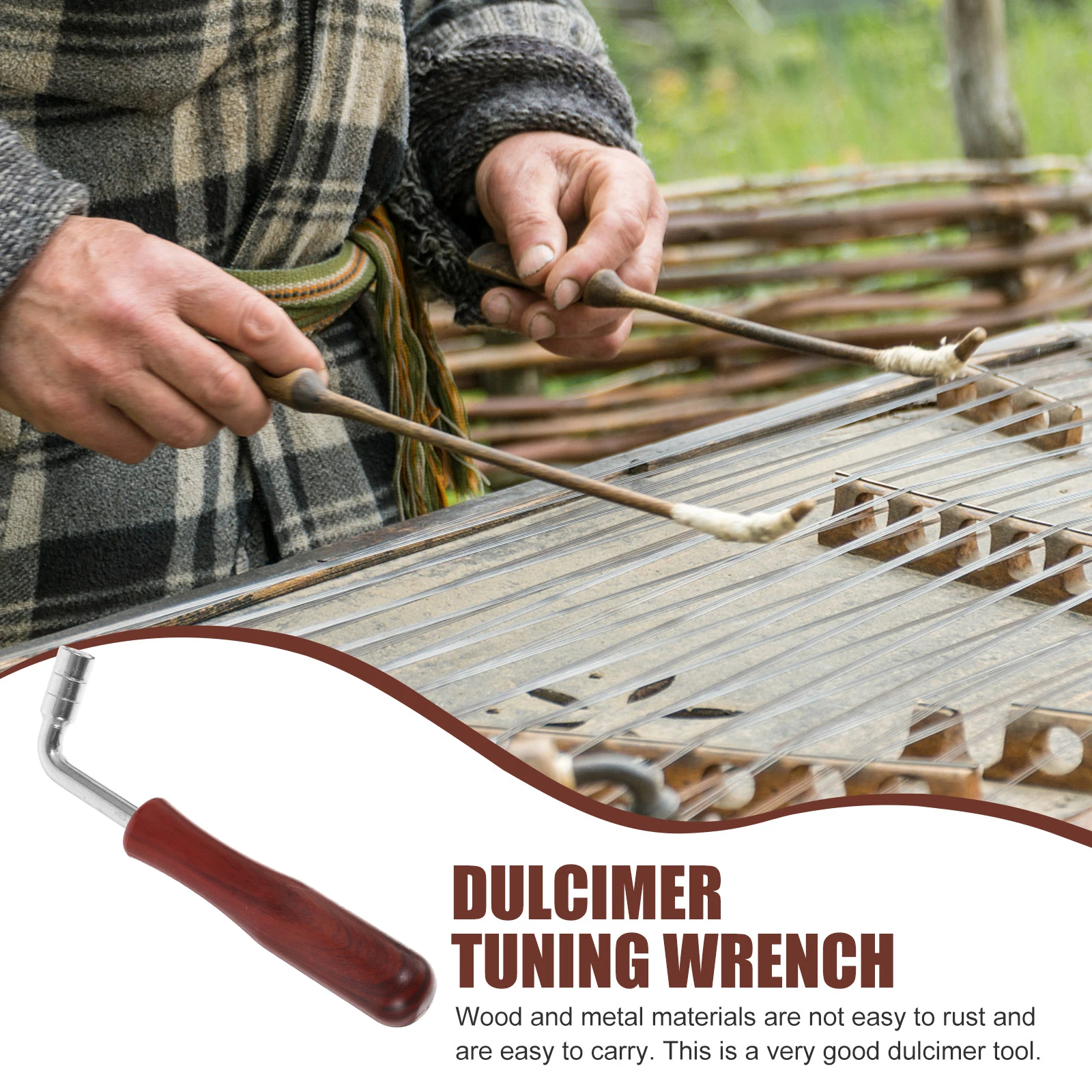 

Tuning Wrench for Guzheng Musical Instrument Stainless Steel Lightweight Ergonomic String Instrument Wrench Tool Keyboard