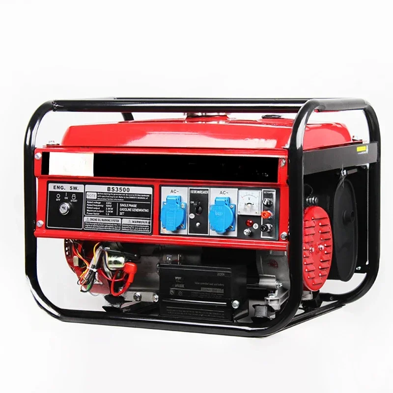 

Small gasoline generator set 3kw hand start 220v single-phase household portable generator outdoor