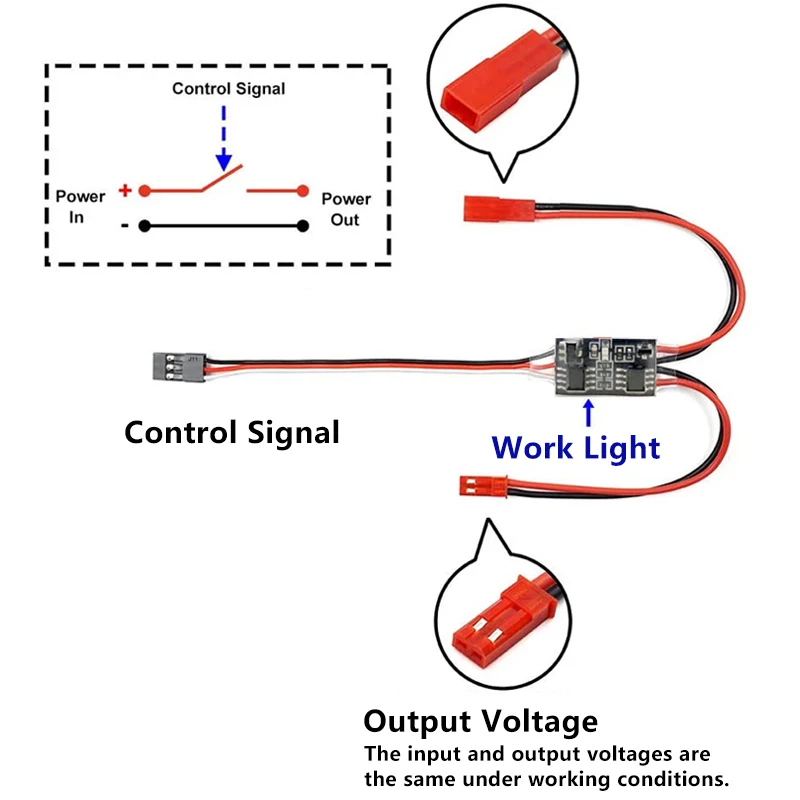 2-20A High Current Remote Control Electronic Switch Transmitter 3-5V/3-30V Low/High Voltage For RC FPV Drone PWM Signal