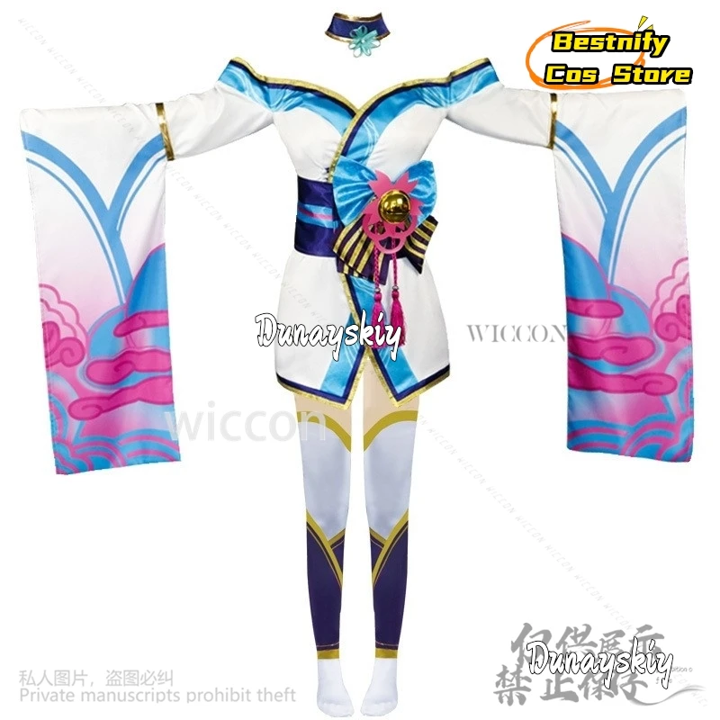 Ahri Cosplay Anime juego League Of Legends LOL Sexy lindo disfraz vestido Lolita pelucas largas Earwear Cos para niñas mujer personalizado