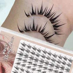 1/box 100 Bundles False Eyelashes Brown Sunflower Lashes Natural Manga Anime Eyelashes Individual Eyelashes Extension Makeup