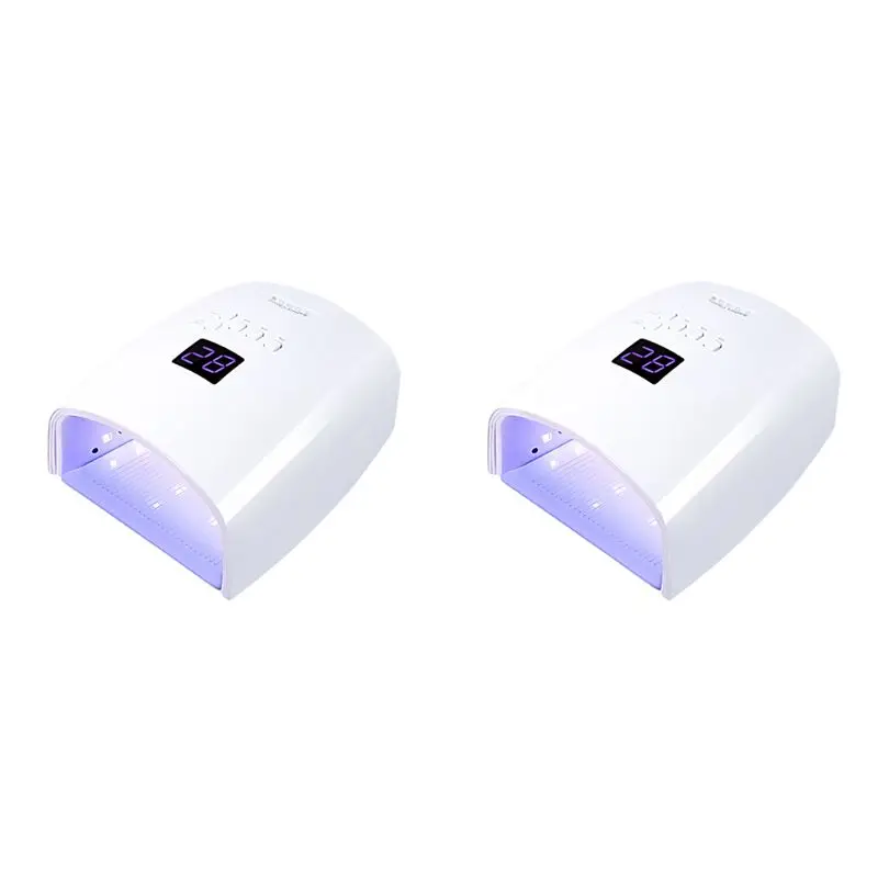 

YLS-2X Rechargeable UV LED Nail Lamp 66W For Manicure With LCD Screen 4 Timer Settings Nail Art Manicure Tools EU PLUG,A