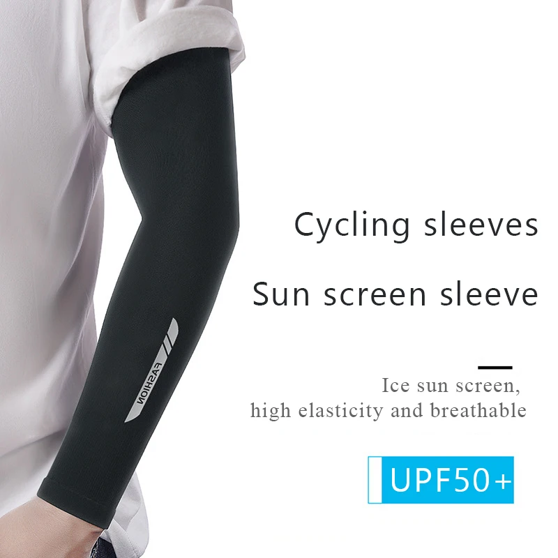 Mangas de ciclismo para hombre, cubierta de codo de brazo transpirable, protección solar UV, protector solar al aire libre, Mangas de pesca de