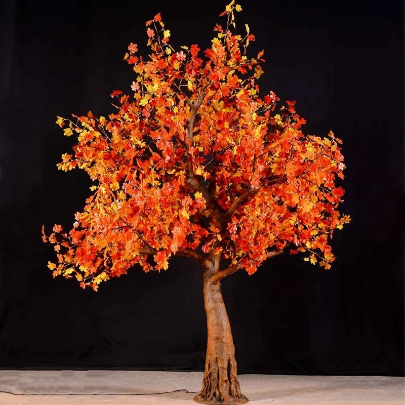 Outdoor waterproof Garden 3m holiday lighting decorative christmas led artificial red maple tree