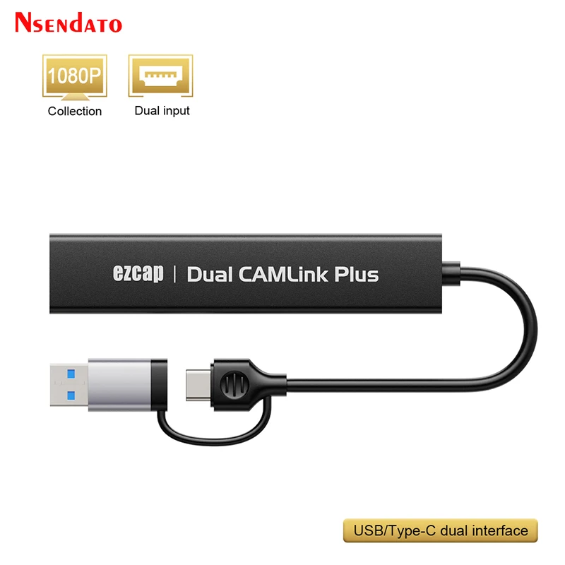 Ezcap316 4k USB C Dual HDMI Video Capture Grabber Card 1080p 60fps HDMI to USB Type C Video Recorder Box For PS5 PC Live Stream