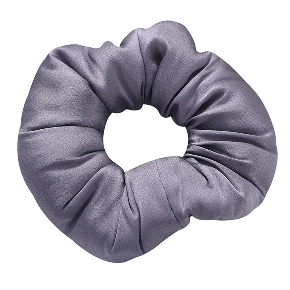 100% Pure Mulberry Silk Large Pillow Scrunchies Clouds Pillow Sleep Hair Bands Cotton Filling for Women Girls 30 Momme 6CM - view 5