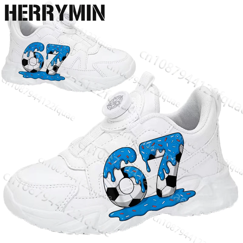 

Детские кроссовки 2026 Football Interesting Art 67: мультяшный дизайн, нескользящая толстая подошва, высокое качество, для мальчиков и девочек