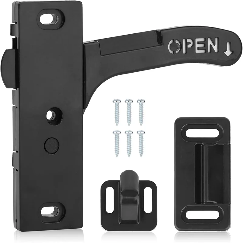 B08B-RV Screen Door Latch Replacement Kit Right Hand, For Motorhome, RV Camper Handle Closer