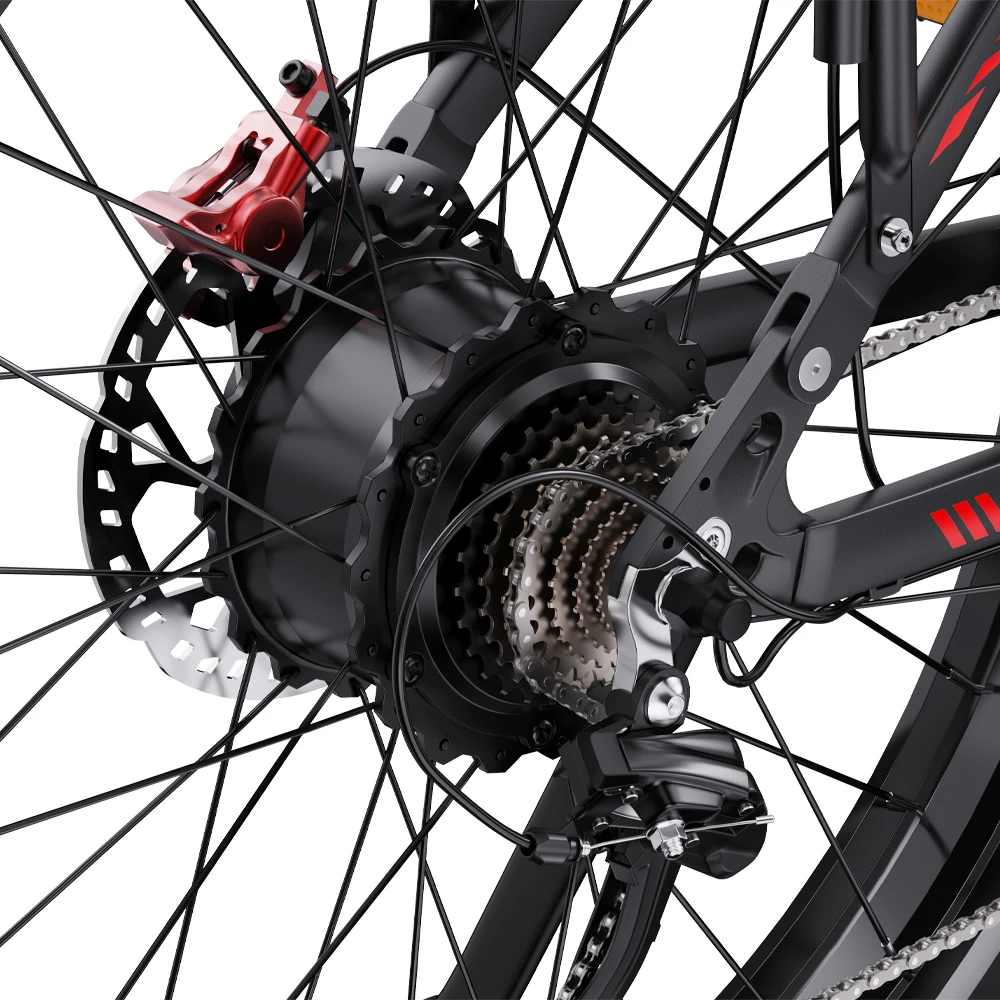Doppelmotor 750W 48V 20Ah Erwachsenen-E-Bike DUOTTS S26 Elektrofahrrad, Höchstgeschwindigkeit 50-55KM/H, 40-60KM Rein Elektrische Reichweite