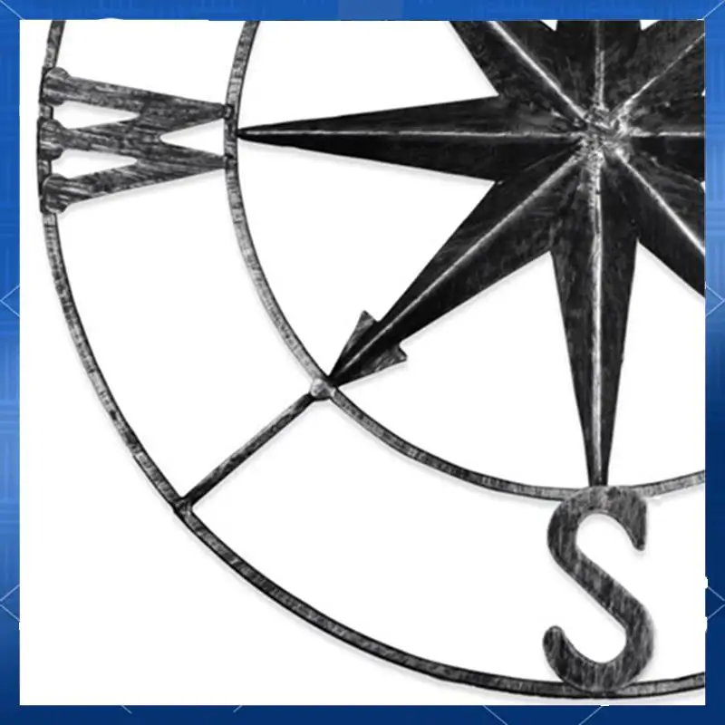 

Металлический компас для рукоделия, флюгер, украшение из кованого железа, внутренние украшения, простые в использовании, черный