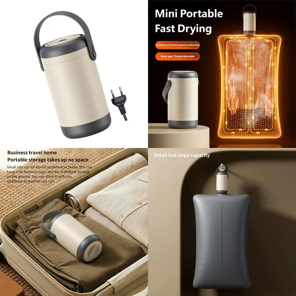 

D0AB Portable Dryer Foldable Dryer For Travel Home Apartment Electric Fast Drying