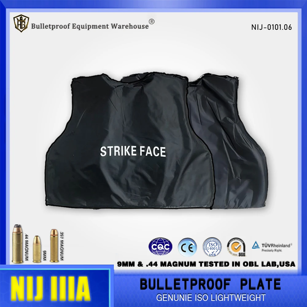 

Level 3a NIJ IIIA 0.3 PE 0101.06 Police High Molecular Weight Polyethylene Soft Armor Self-Defense Tactical Bulletproof Plate