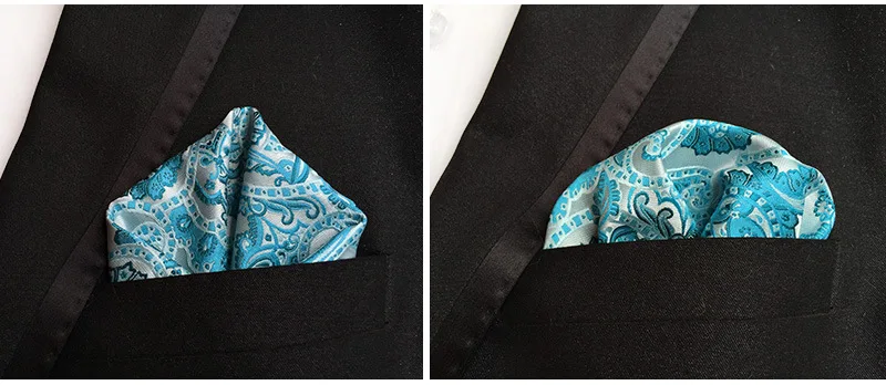 25*25cm Herren Anzüge Einstecktuch Taschentücher für Hochzeit Mode Paisley Dot Taschentücher Herren Brust Handtuch Geschenk – Detail 9