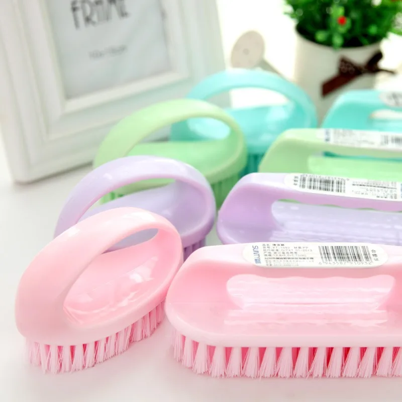 Home Shoe Brush Multifunctional Home Laundry Candy Color Brush Clothing Cleaning Random Color Plastic Simple  Cute Stain Removal