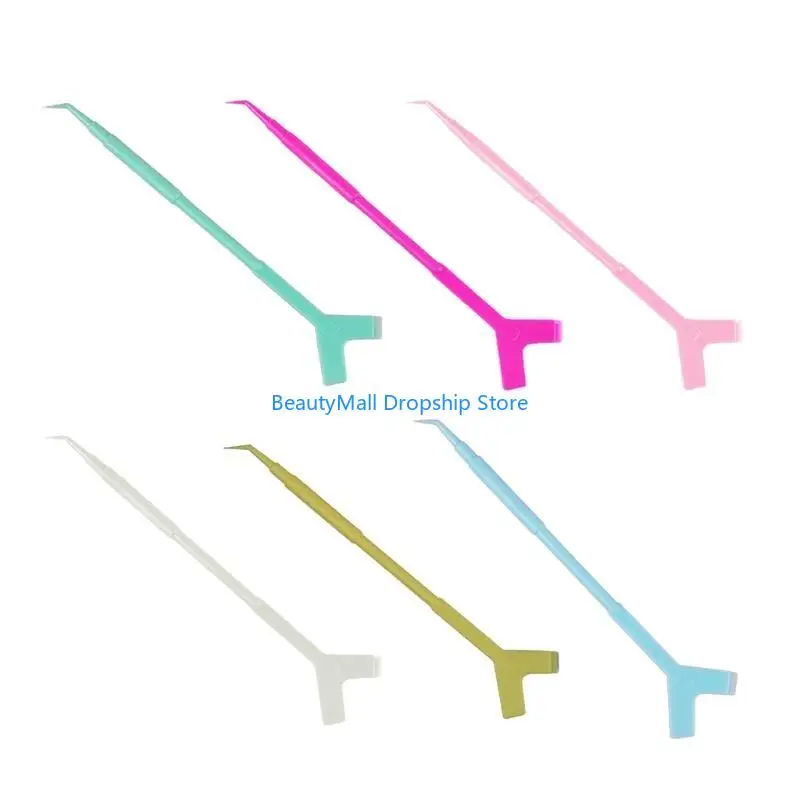 40JD 10Pcs False Eyelash Tweezers Hot Spoon Lash Lifting Curler Applicator 2 Way