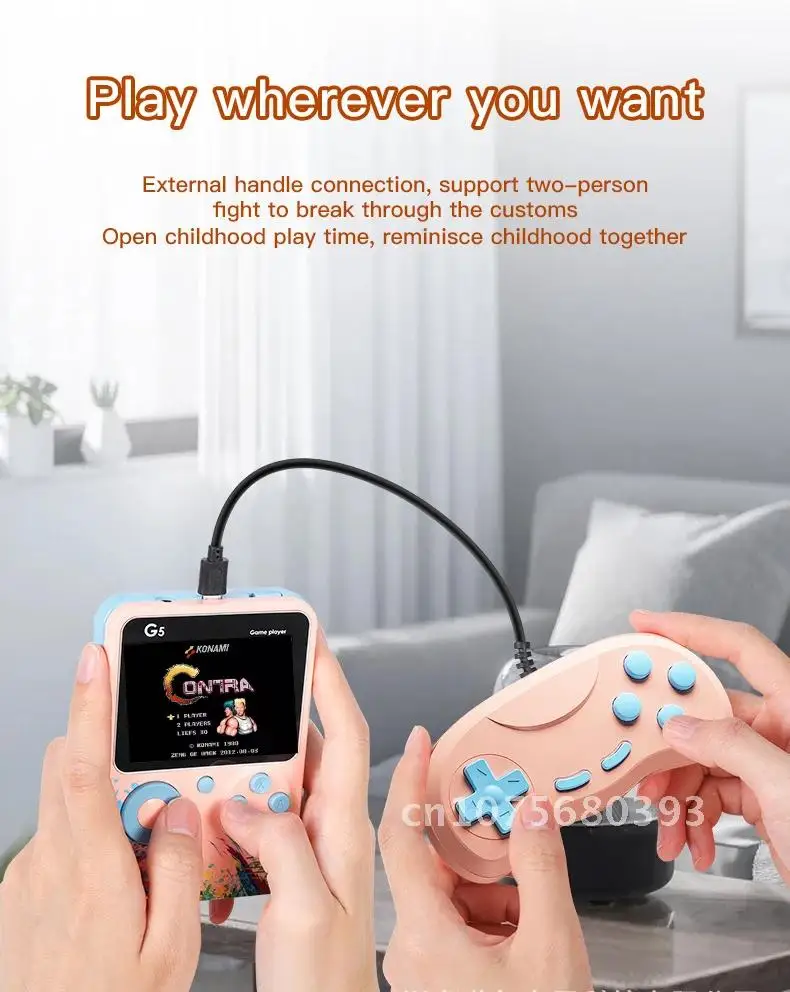 

Portable retro manual video game console, 3.0-inch children's color LCD, Gift for Kids with 500 game, New
