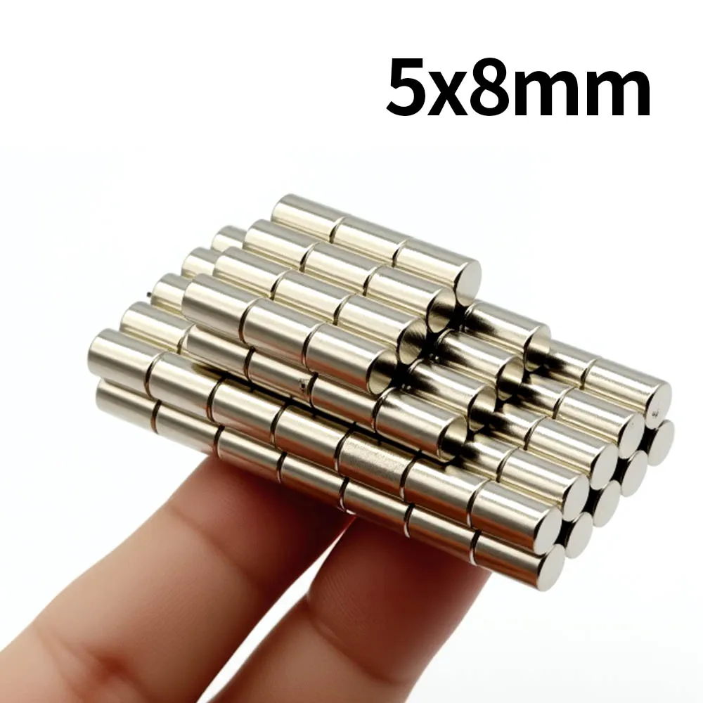 5x8mm Super Strong Round Magnet N35 NdfeB Permanent Magnetic imanes Powerful Neodymium Magnets Refrigerator Magnet