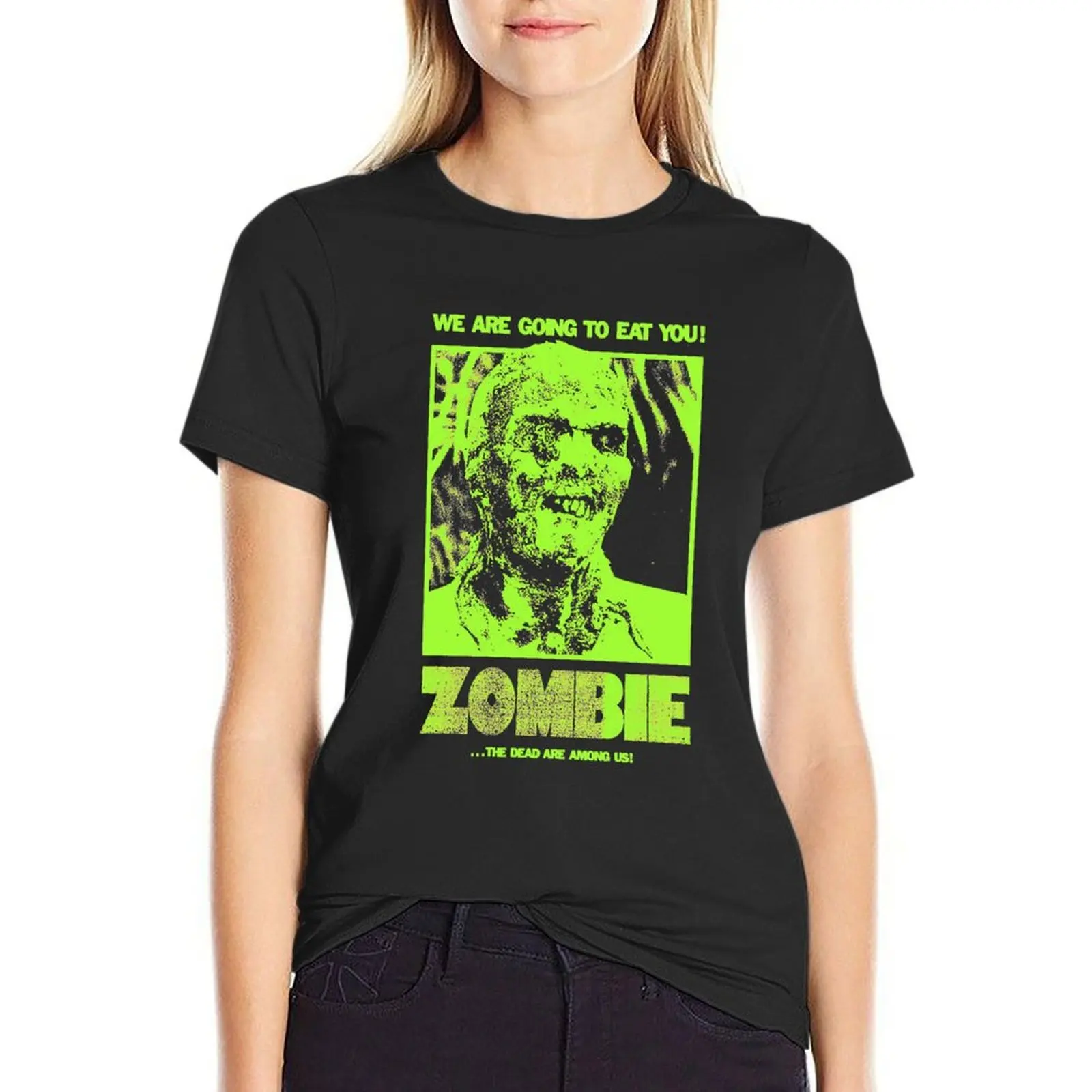 Movie lucio fulci zombie ZOMBI poster horror film T-Shirt tops quick-drying summer top plus size tops t shirt for Women