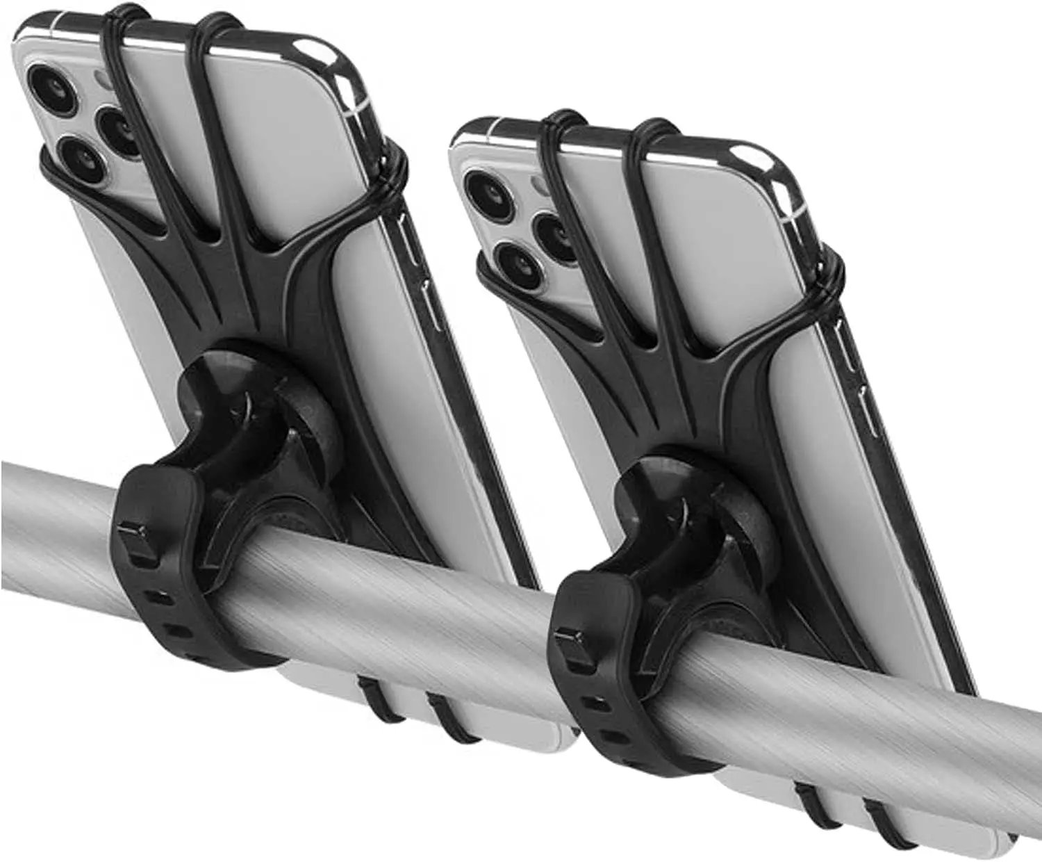 

360 Rotation Silicone Bike Phone Holder, Shockproof Universal Bicycle Mount for Handlebar, Easy Install