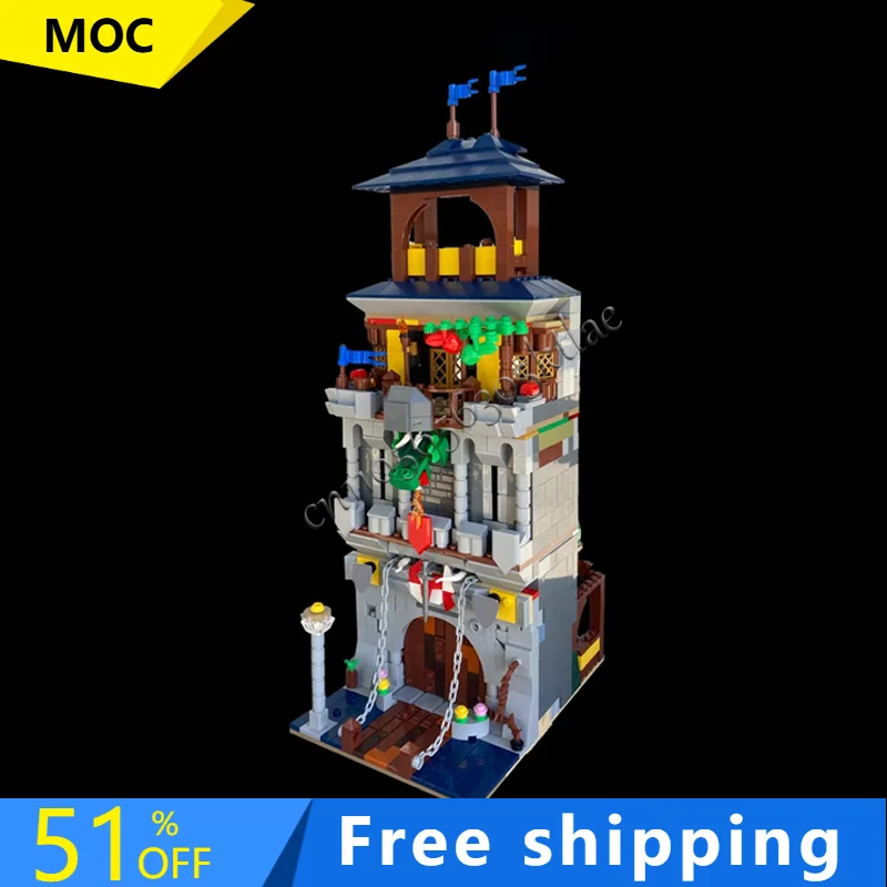

Popular 931 PCS Dragon's Head Pub Modular Building Block Model Display Toy Assembly Creative Children‘s Christmas Birthday Gifts