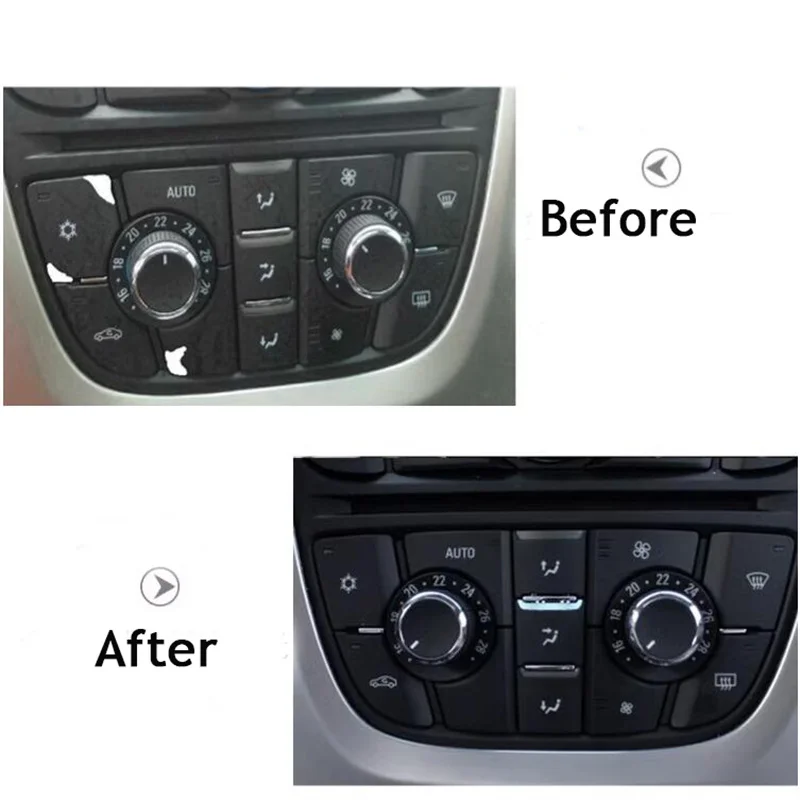 For Opel Astra J / Buick Regal Car Accessories A/C Control Button Radio Button Repair Decals Decorative Sticker