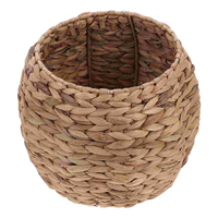 Household Straw Storage Basket Baskets Woven Seagrass Iron Flower Pots Covers Hyacinth