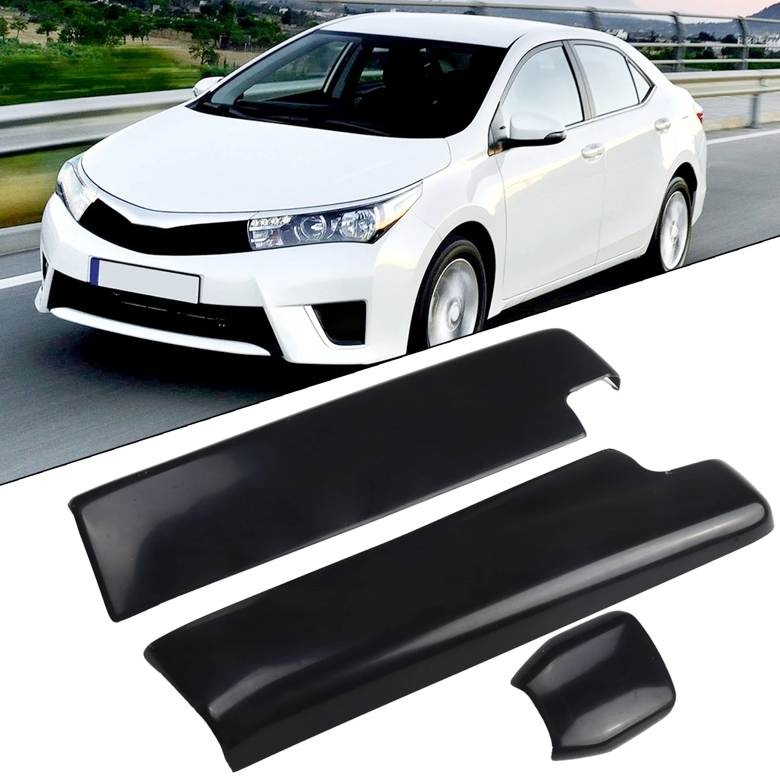 1x Cover Cover Trim Waterproof Console Armrest For Benz EClass Glossy Black Light Weight Never Fade High Grade