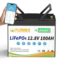 Fllyrower EU/US/CA/JP Stock 12V 100ah 168Ah 180ah 300Ah Lifepo4 Battery Pack Rechargeable Lithium ion Battery