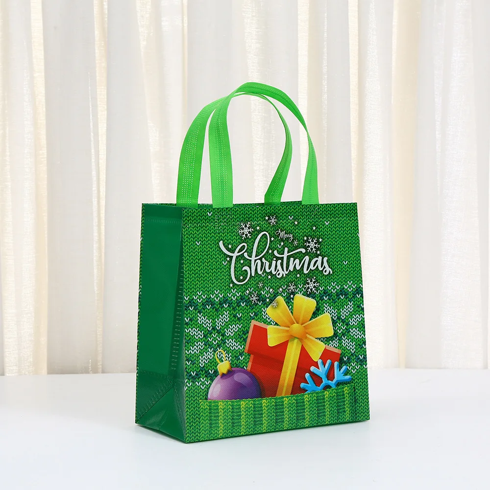 StoBag, bolsas de regalo con tema navideño de punto colorido para dulces, bolsas de diseñador, bolso festivo para fiesta de dulces, bolso de recuerdo de fiesta