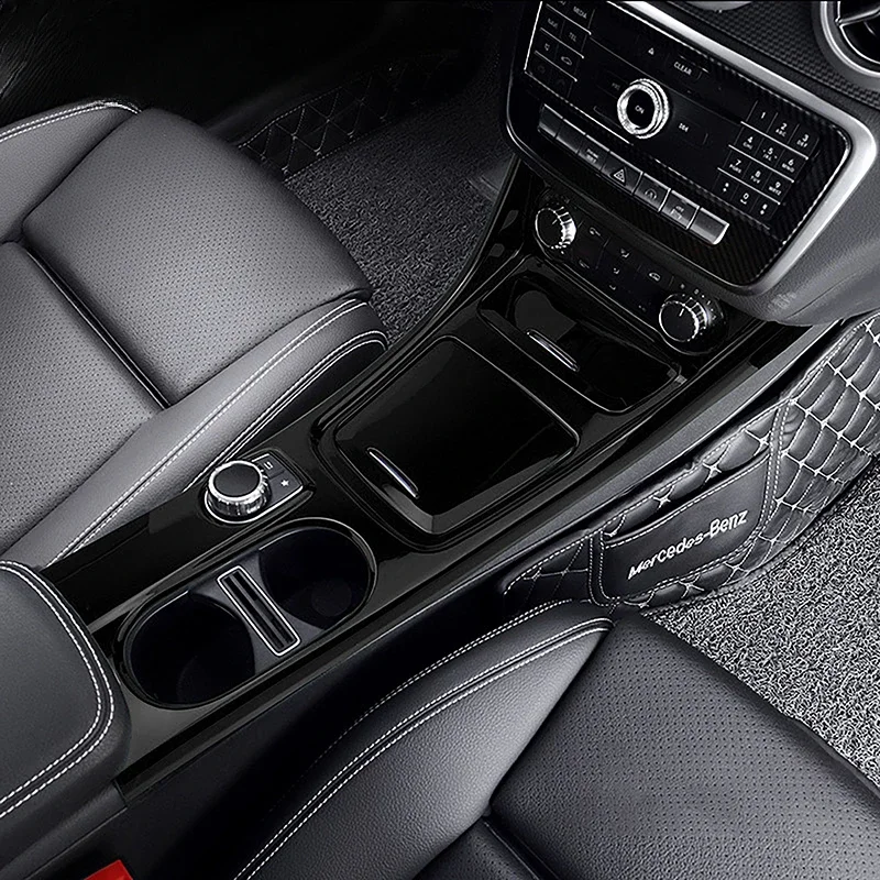 

Center Console Gear Shift Water Cup Holder Decorative Cover Trim For Mercedes Benz A Class W176 CLA C117 GLA X156 2013-2018 LHD