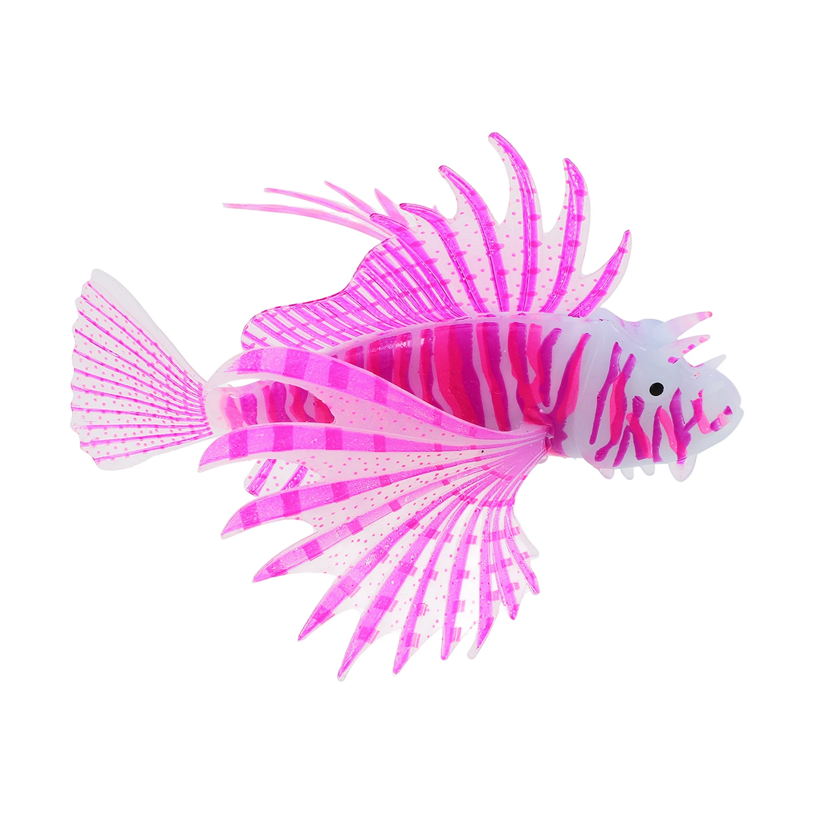 

Fish Tank Decorations Glow-in-the-dark Lionfish Ornament Artificial for Aquarium Desktop Accessories Violet Floating Model