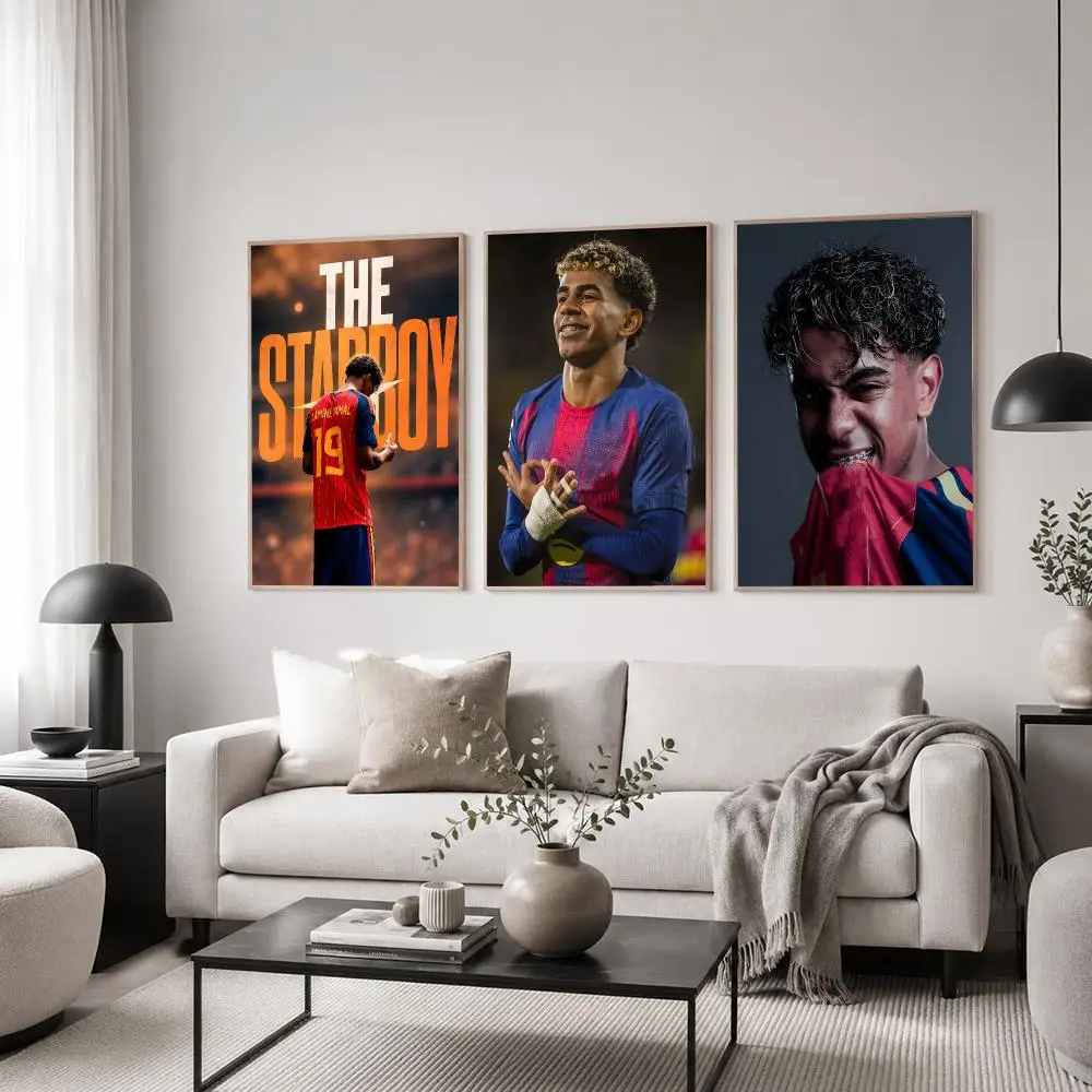 Sportsman L-Lamines Yamals Poster Classic Poster HD Art Sticky Wall Waterproof Home Living Room Bedroom Bar Aesthetic Decoration