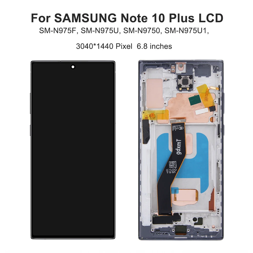 6.8\'\'Note 10 Plus For Samsung Tested Note10+ N975F N975 N975W LCD Display Touch Screen Digitizer Assembly Replacement