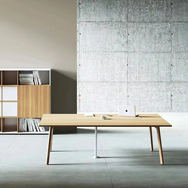 custom.Custom Modern 8-Seater Conference Room Table and Chair Set Wood Panel Office Furniture Home Office School Hotel Use