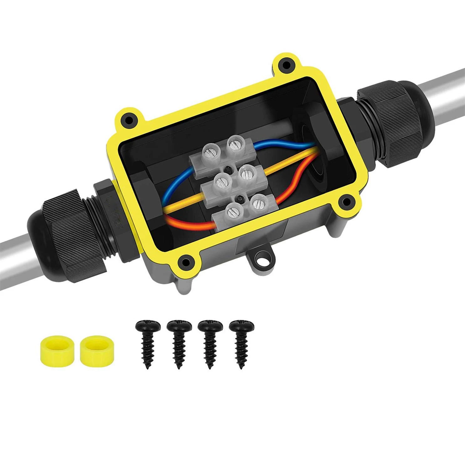 Outdoor Waterproof Junction Box Plastic Outdoor Cable Electrical Box Waterproof  Open Splice Underground Electrical Junction