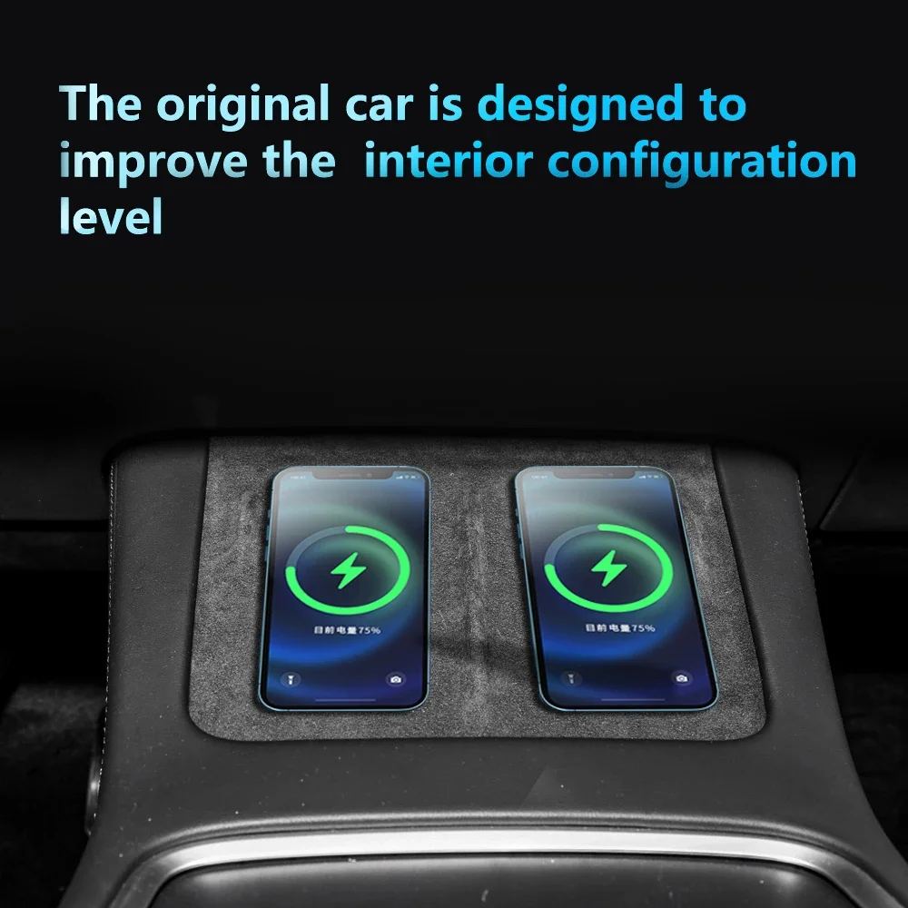 Dedicated Car Wireless Charger Center Console Fast Phone Charging Panel for Tesla Model 3 Model Y Interior Accessories