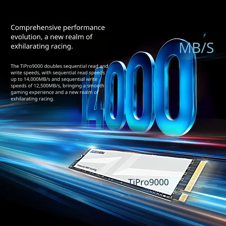 ZHITAI TiPro9000 NVMe M.2 2280 SSD PCIe 5.0x4 최대 14000MB/s 1TB 2TB 4TB PC/노트북/컴퓨터용 솔리드 스테이트 드라이브 썸네일 3