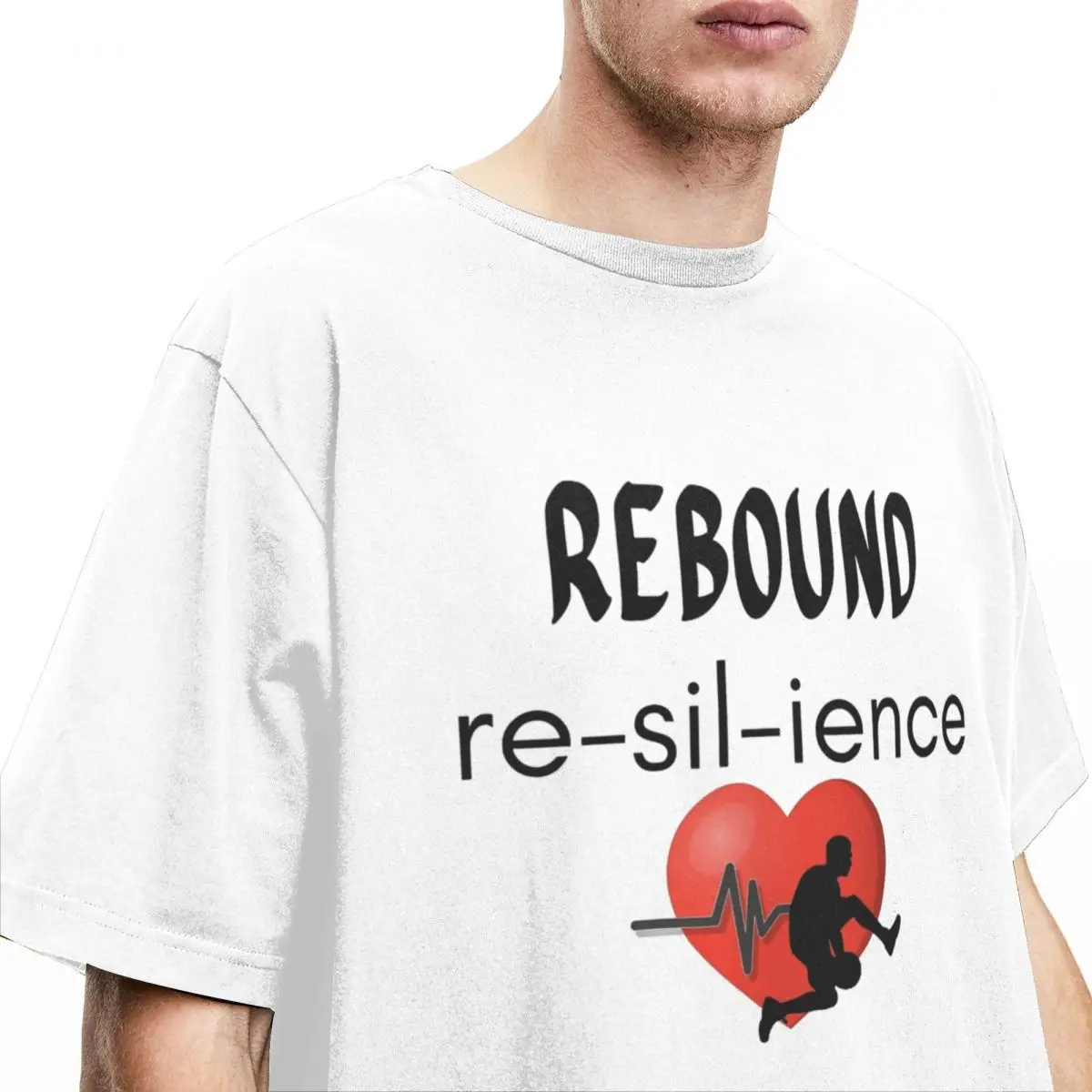 Men Women's Rebound Resilience Basketball T Shirts Basketball Lovers Cotton Clothing Novelty Short Sleeve Crewneck Tee Shirt