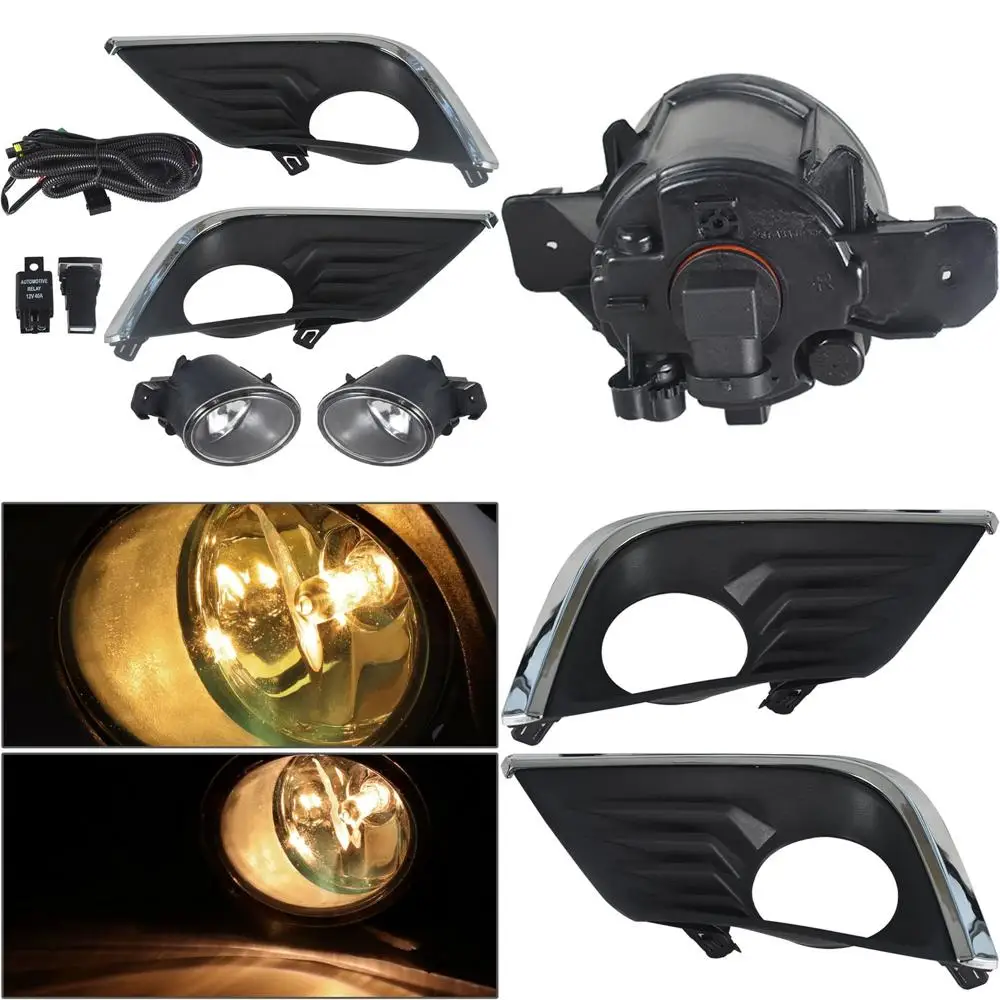 

2016-2018 Altima 4-Door Sedan Fog Light Set with Chrome Bezel, Wiring Harness, and Switch