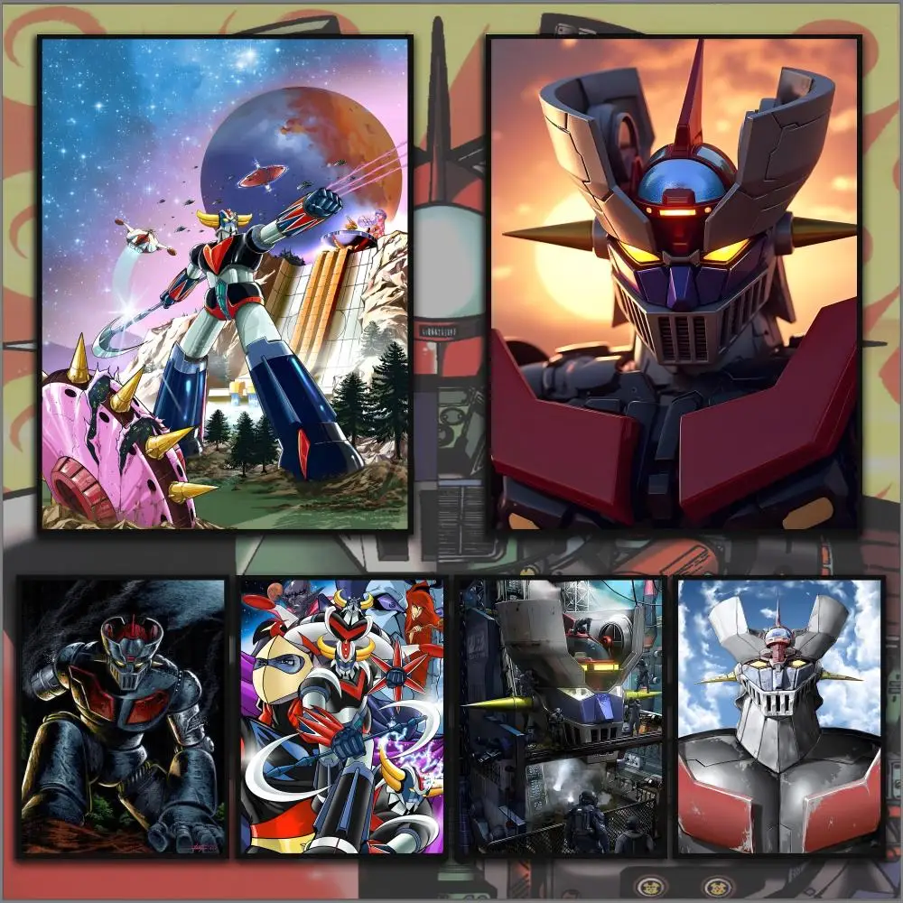 M-Mazinger Z Poster Home Living Bed Room Bar Hallway Sticky Wall Art Printing Aesthetic Decor