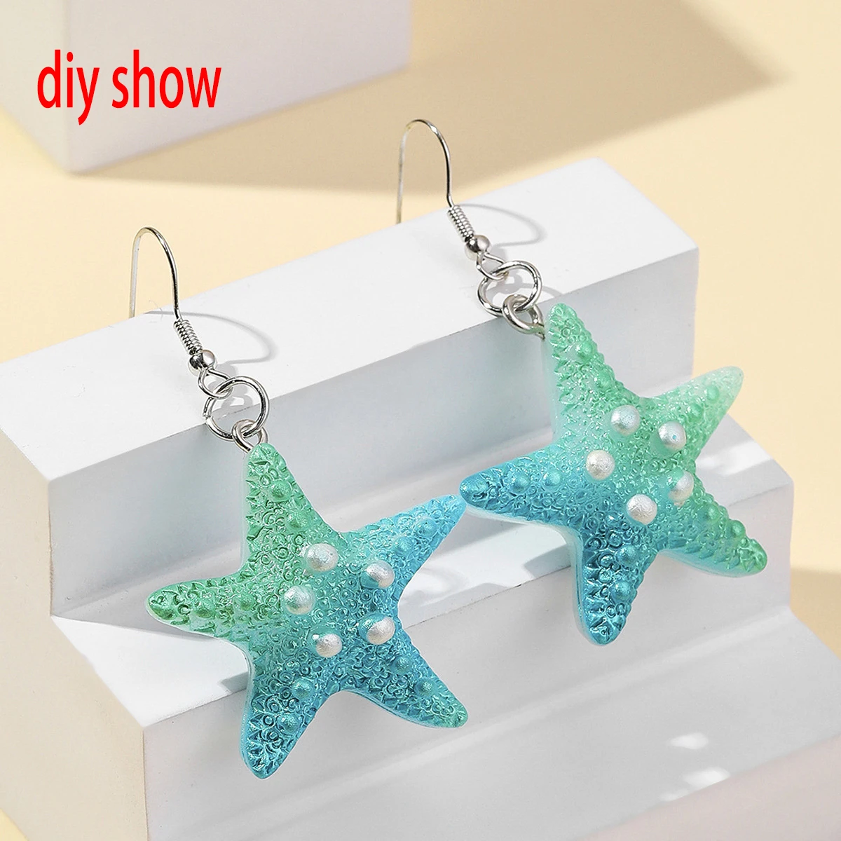 6Pcs Cute Kawaii Starfish Sea Ocean Charms Resin Pendants for Earrings Bracelets Jewelry Making Supplies Diy Keychain Findings