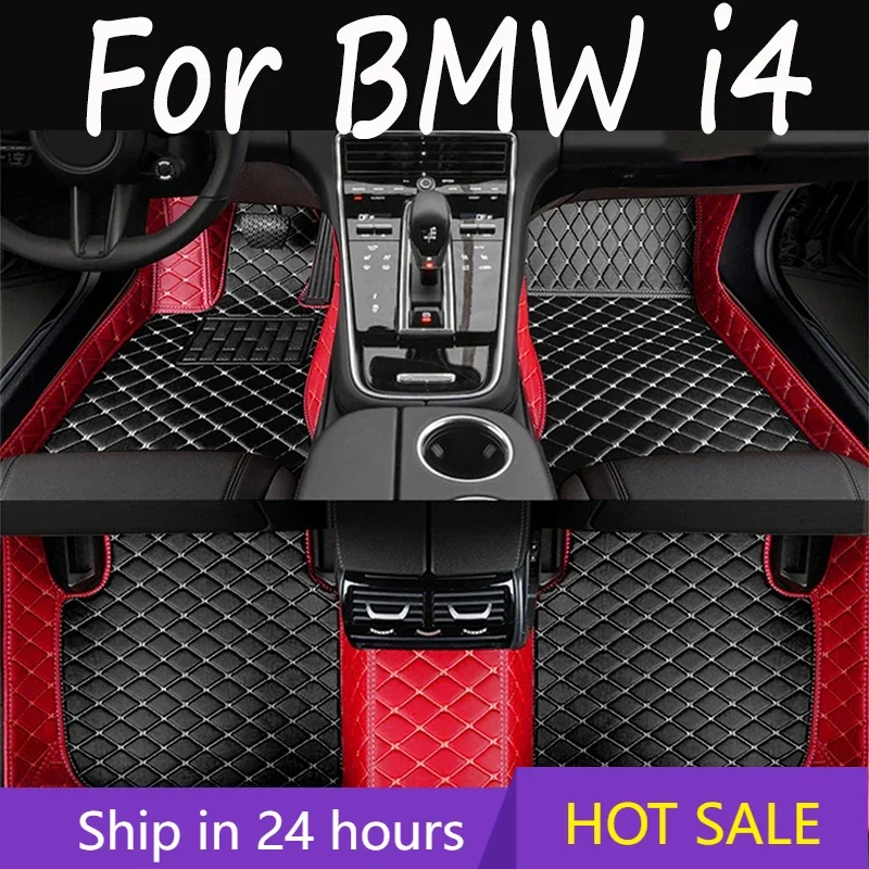 

Car Floor Mats For BMW i4 2022 Custom Auto Foot Pads Automobile Carpet Cover Interior Accessories