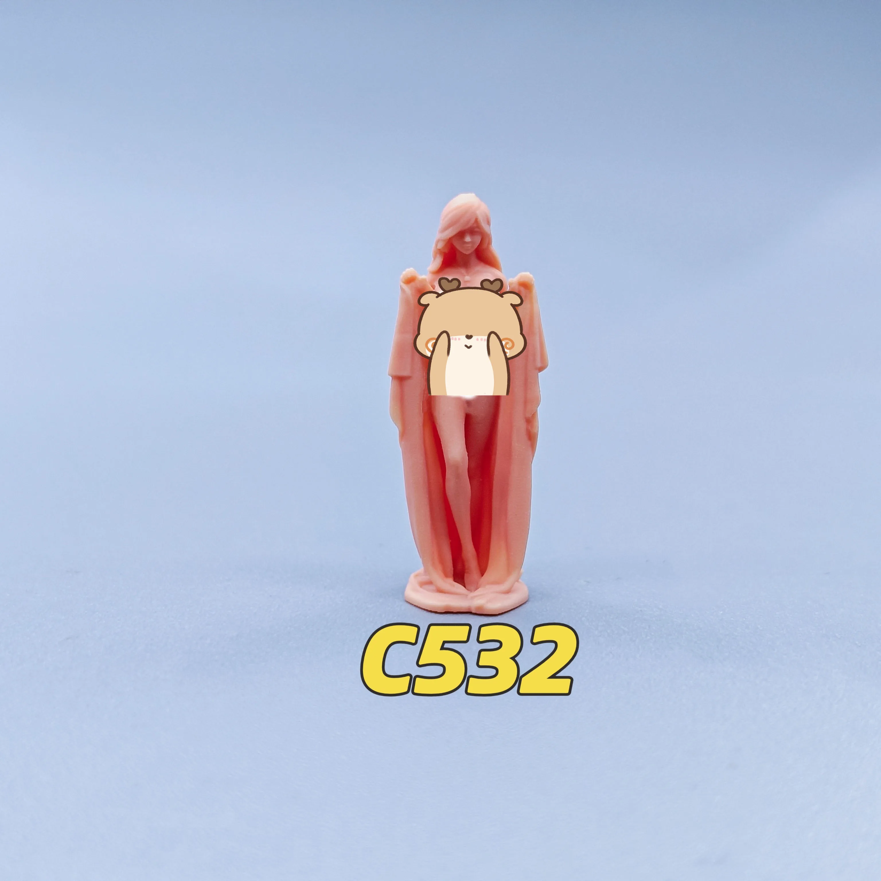 1/64 1/43 ตุ๊กตารุ่นเรซิ่นเสื้อคลุมอาบน้ําสาว Unสี Miniatures Diorama มือวาด C531 C535