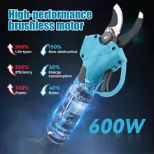 Schnurlose elektrische Gartenschere, bürstenloses Gartenwerkzeug, Akku-Gartenschere, kompatibel mit Makita 18 V Akku-Pin für Gartenschere