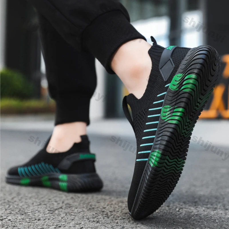 Men Shoes 2025 Spring Autumn New Fashion Comfortable Lightweight Sewing Fly Weave Casual Shoes Breathable Mesh Non Slip Sneakers