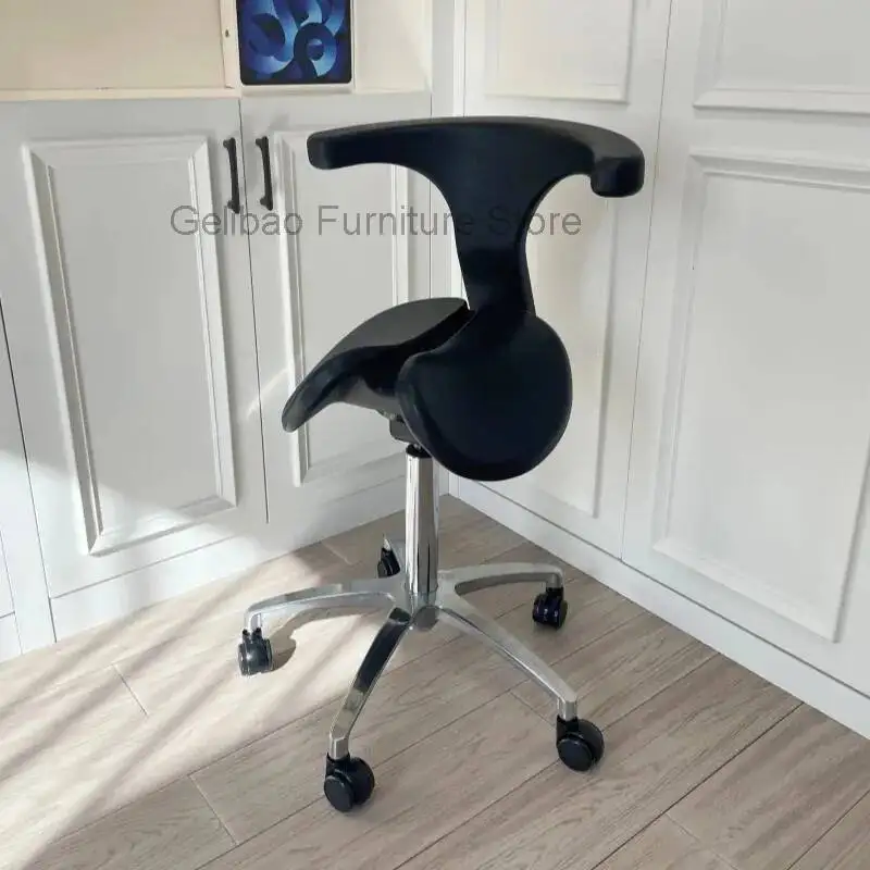 

Ergonomic Swing Saddle Seat Multi Multi Adjuster Functional Back Posture Stool with Tilting Seat Saddle Chair For Dental Office