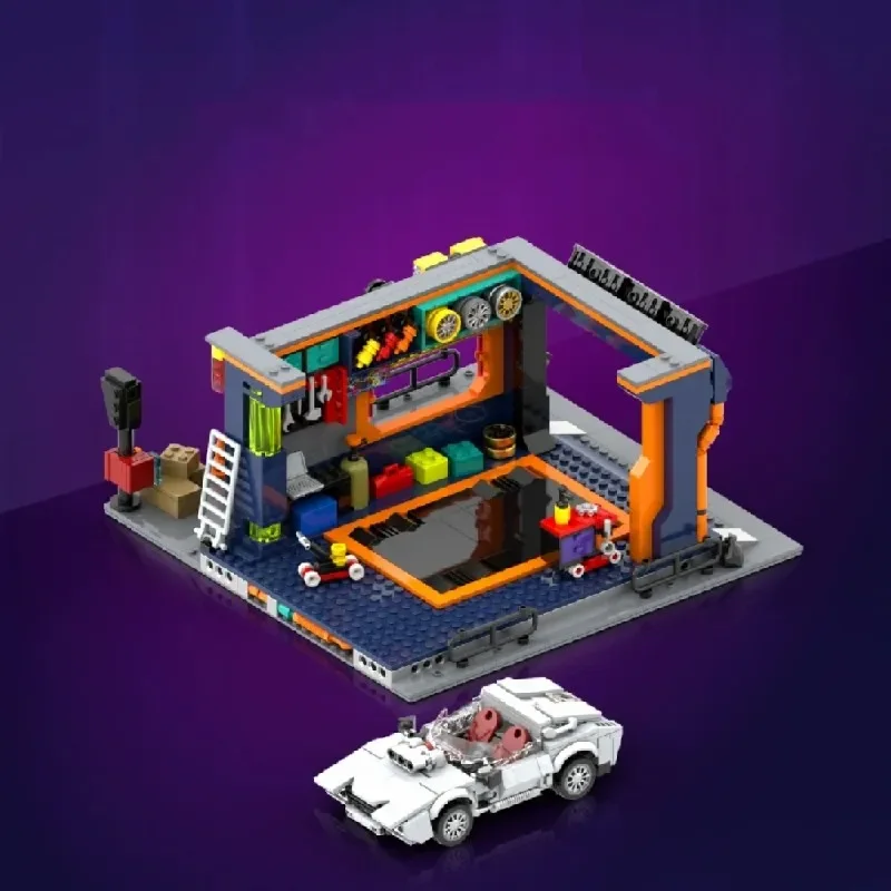 2098PCS Cyber Repair House Building Set Città Appartamento Architettura Modulare Building Block Modello di Montaggio Kit Regalo Giocattolo Di Natale